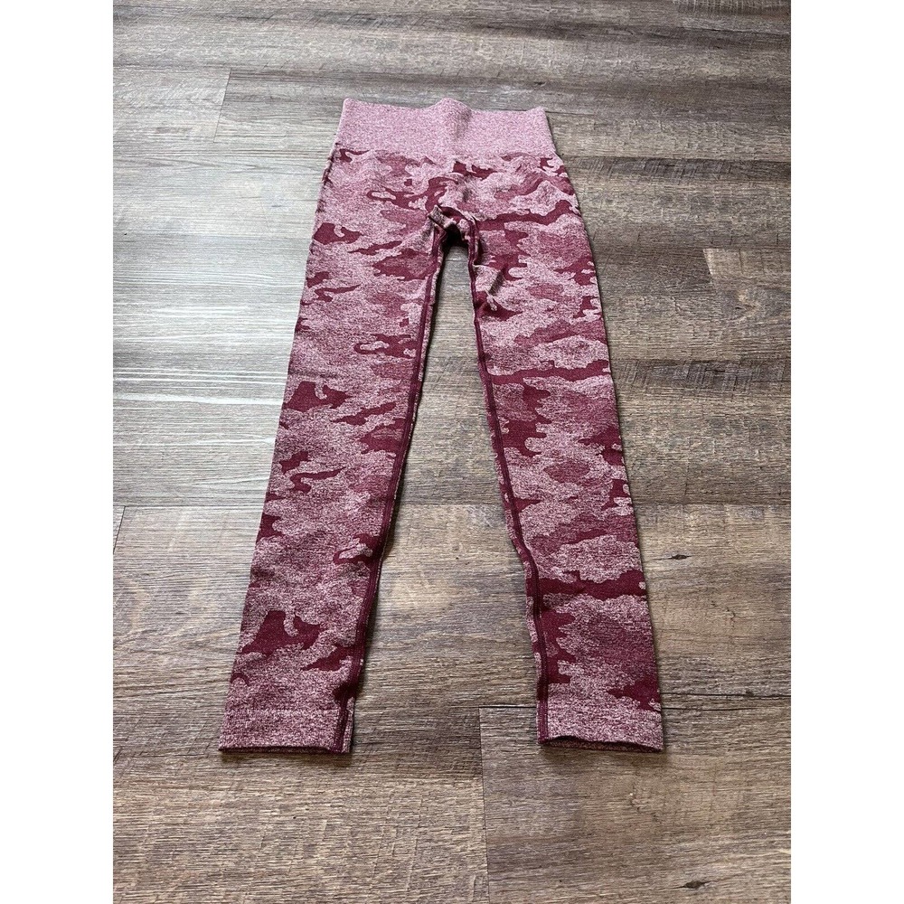 Un Branded Womens Compression Leggings Size Medium Red Camo N6